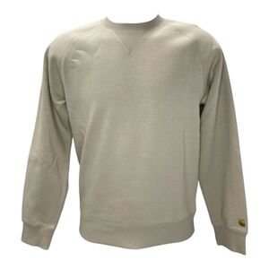 Carhartt WIP Mens Sweatshirt Beige/Gold Size M Chase Crewneck Pullover